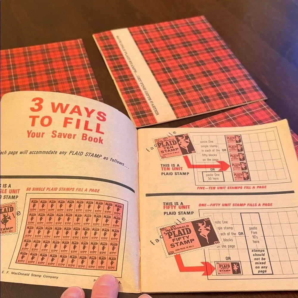 MacDonald Plaid Stamp Saver Books